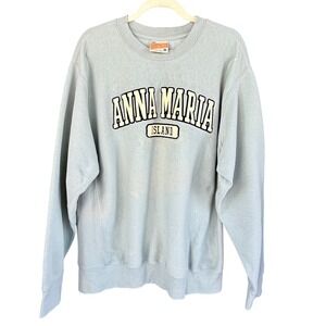 A2  Anna Maria Island Sweatshirt Sea Foam Green  Beach Tourist‎ 90s Style Unisex